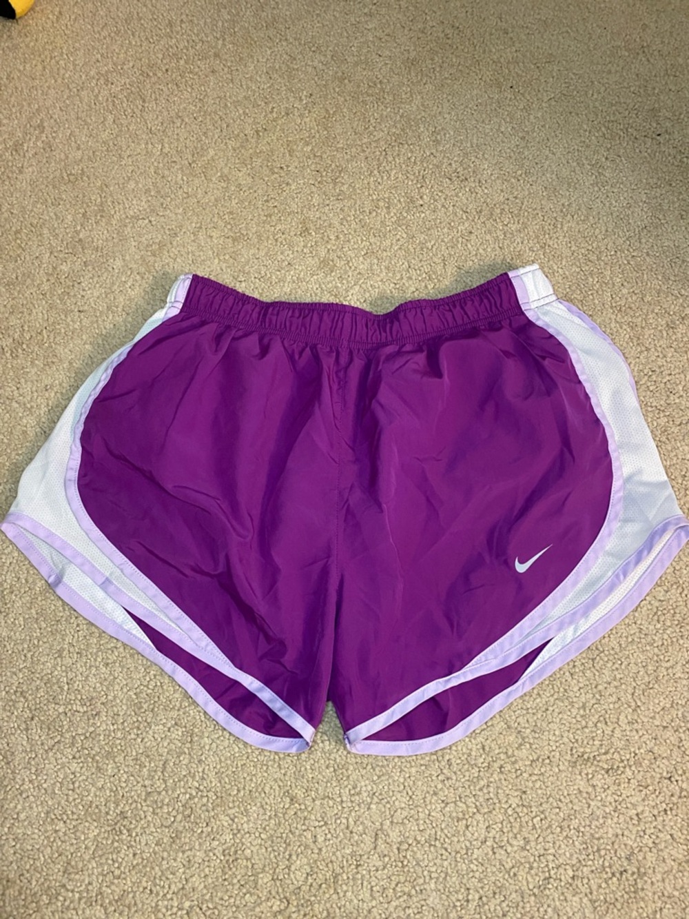 Nike Women’s Violet Athletic Running Shorts with White Trim